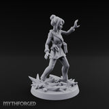 Crystal Conjuring Sorceress Miniature for Dungeons and Dragons, Pathfinder or other TTRPGs