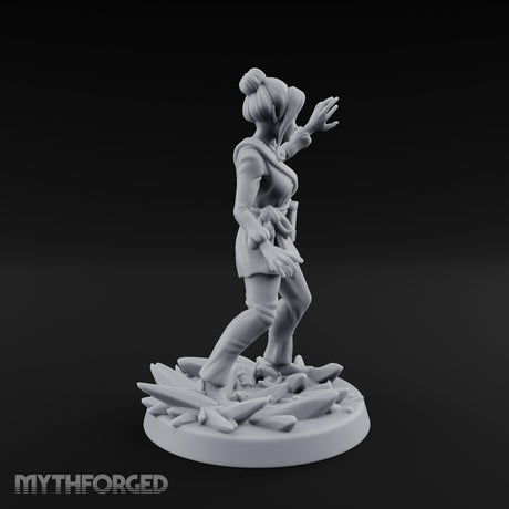 Crystal Conjuring Sorceress Miniature for Dungeons and Dragons, Pathfinder or other TTRPGs