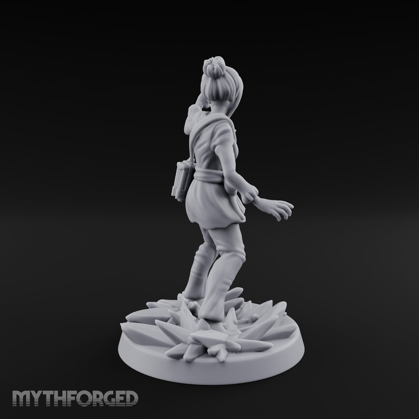 Crystal Conjuring Sorceress Miniature for Dungeons and Dragons, Pathfinder or other TTRPGs