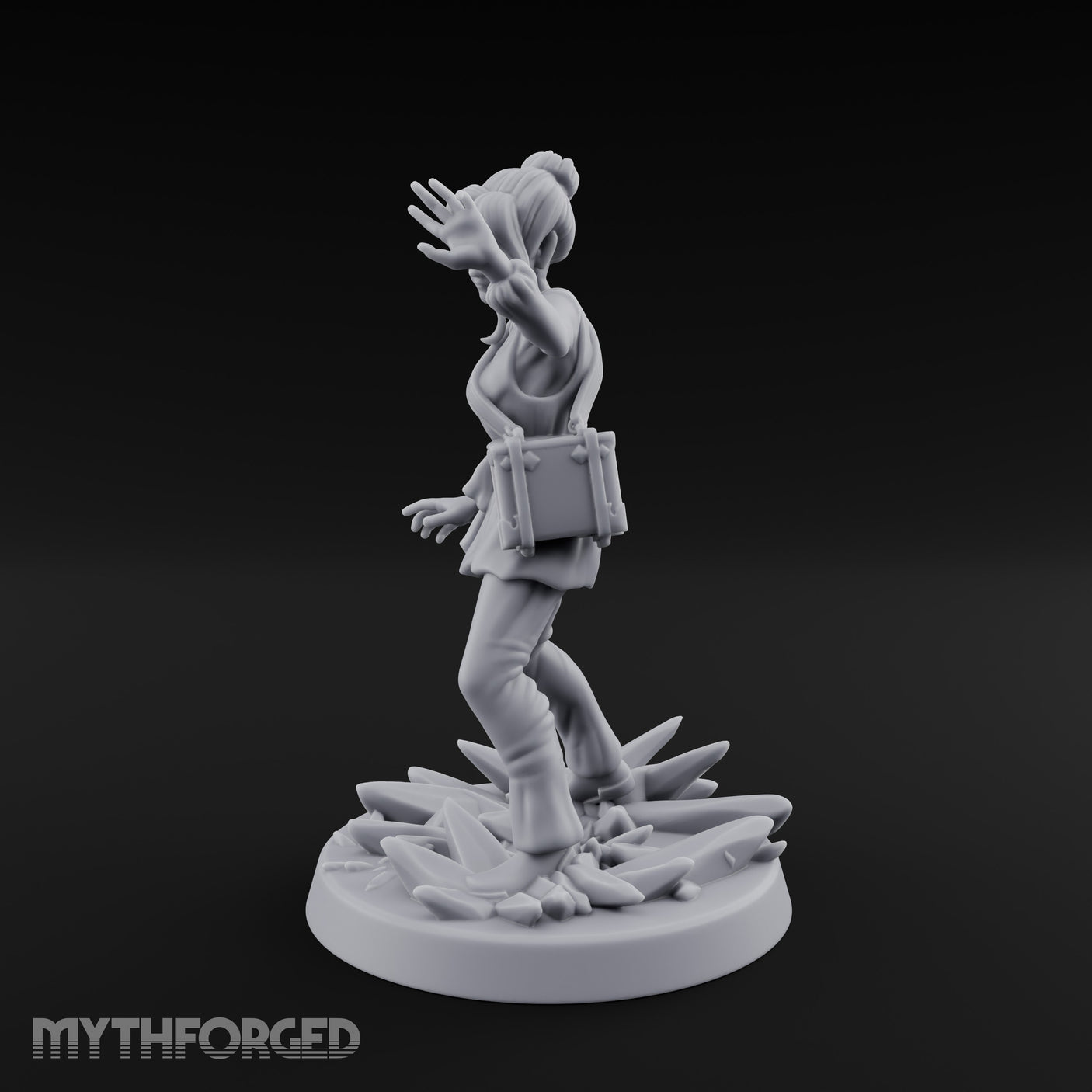 Crystal Conjuring Sorceress Miniature for Dungeons and Dragons, Pathfinder or other TTRPGs
