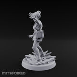 Crystal Conjuring Sorceress Miniature for Dungeons and Dragons, Pathfinder or other TTRPGs