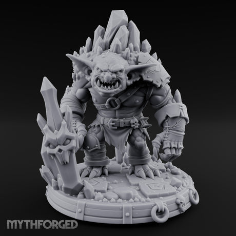 Crystal Erupting Goblin Brute — Large - 2" Base