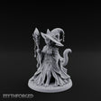 Crystal Staff Raising Tabaxi Witch Miniature for Dungeons and Dragons, Pathfinder or other TTRPGs