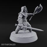 Masks On, Doctrine Off Human Cultists — B · Mace + Axe & Sword + Sword + Axe & Dagger