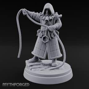 Noose Coiled Ready Human Cultist Miniature for Dungeons and Dragons, Pathfinder or other TTRPGs
