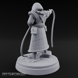 Noose Coiled Ready Human Cultist Miniature for Dungeons and Dragons, Pathfinder or other TTRPGs