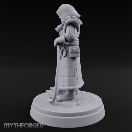 Noose Coiled Ready Human Cultist Miniature for Dungeons and Dragons, Pathfinder or other TTRPGs