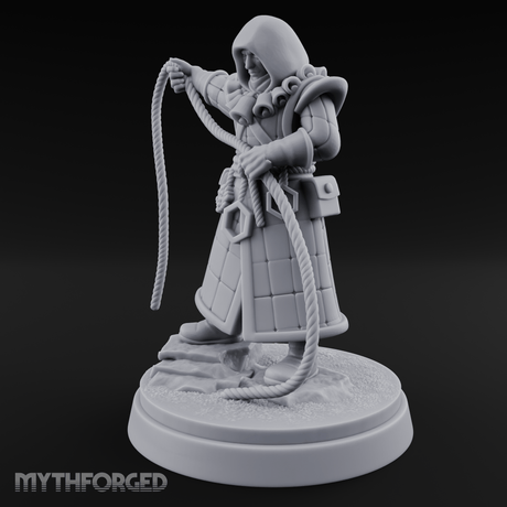 Noose Coiled Ready Human Cultist Miniature for Dungeons and Dragons, Pathfinder or other TTRPGs