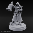 Ringing The Bell Human Cultist Miniature for Dungeons and Dragons, Pathfinder or other TTRPGs