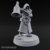 Ringing The Bell Human Cultist Miniature for Dungeons and Dragons, Pathfinder or other TTRPGs