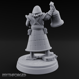 Ringing The Bell Human Cultist Miniature for Dungeons and Dragons, Pathfinder or other TTRPGs