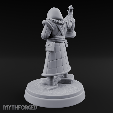 Ringing The Bell Human Cultist Miniature for Dungeons and Dragons, Pathfinder or other TTRPGs