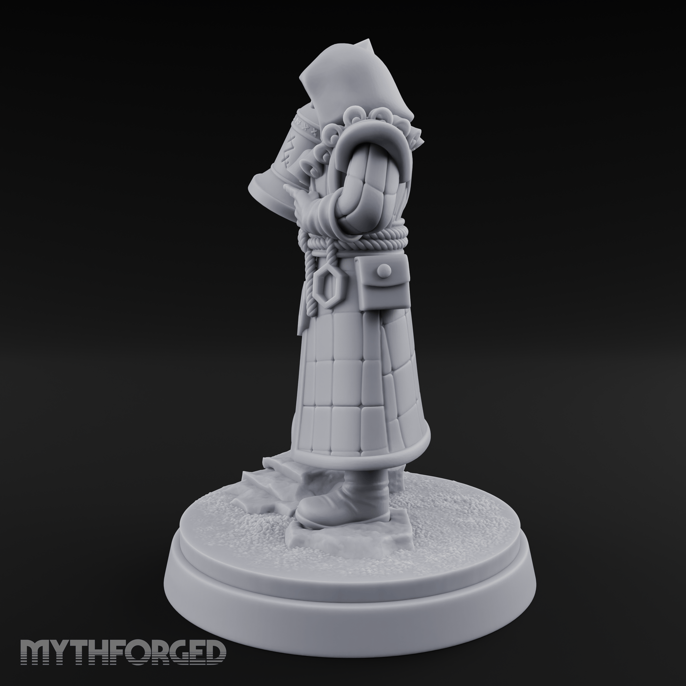 Ringing The Bell Human Cultist Miniature for Dungeons and Dragons, Pathfinder or other TTRPGs