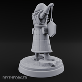 Ringing The Bell Human Cultist Miniature for Dungeons and Dragons, Pathfinder or other TTRPGs