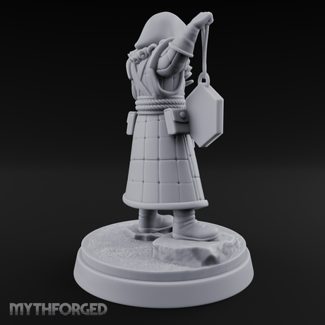 Ringing The Bell Human Cultist Miniature for Dungeons and Dragons, Pathfinder or other TTRPGs