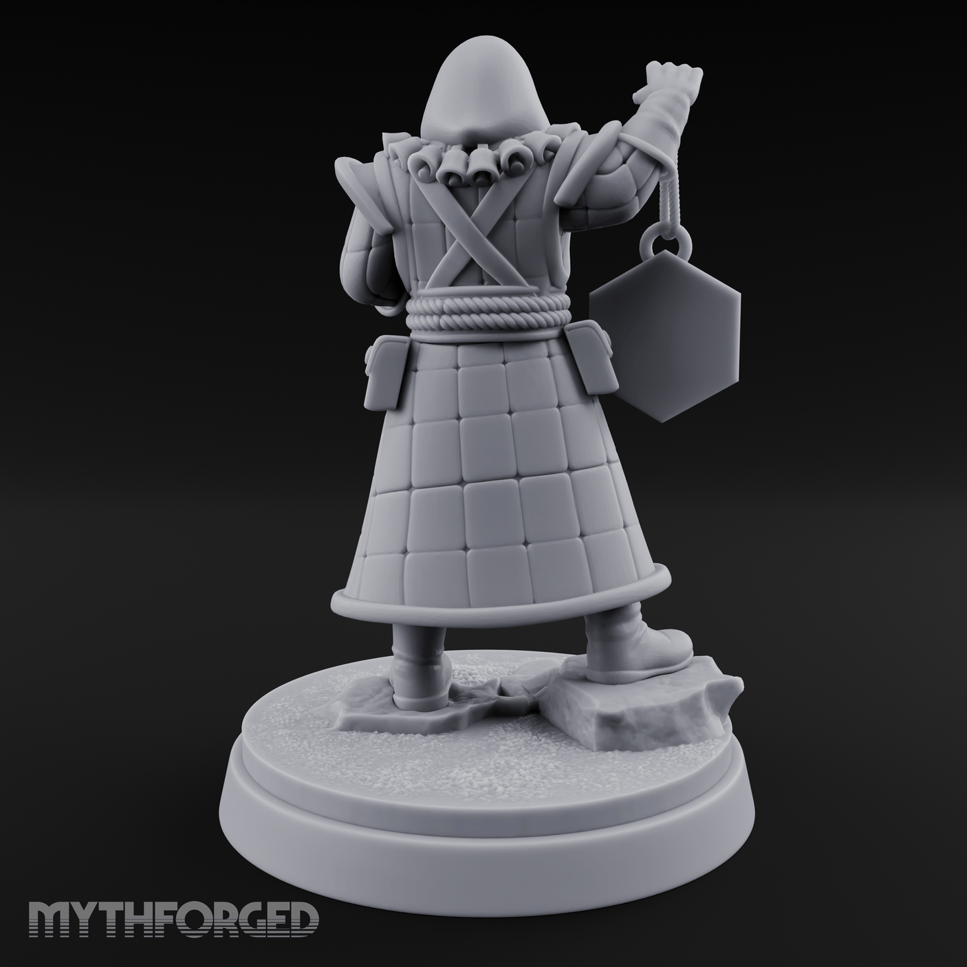 Ringing The Bell Human Cultist Miniature for Dungeons and Dragons, Pathfinder or other TTRPGs