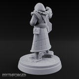 Ringing The Bell Human Cultist Miniature for Dungeons and Dragons, Pathfinder or other TTRPGs