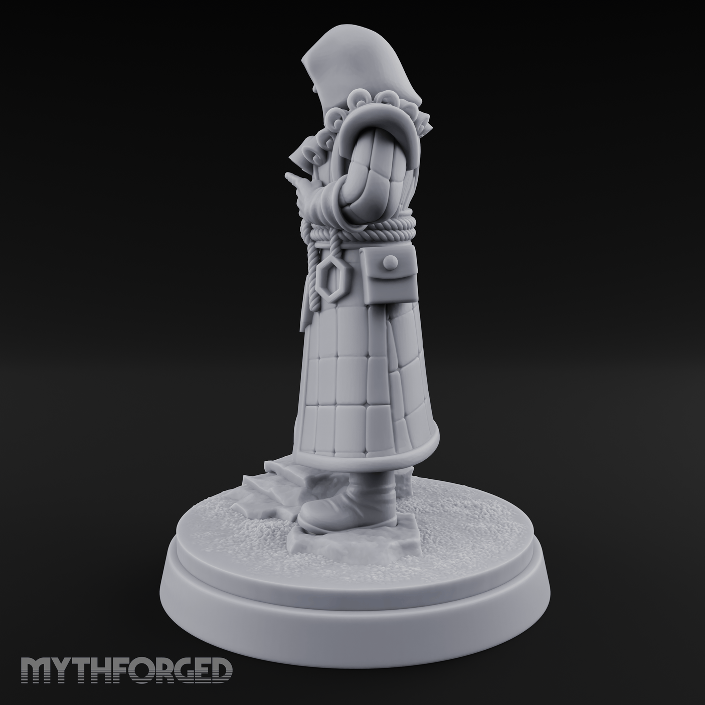 Ringing The Bell Human Cultist Miniature for Dungeons and Dragons, Pathfinder or other TTRPGs