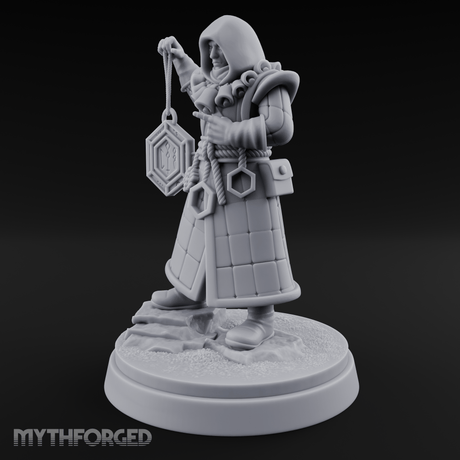 Ringing The Bell Human Cultist Miniature for Dungeons and Dragons, Pathfinder or other TTRPGs