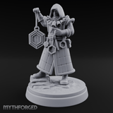 Ringing The Bell Human Cultist Miniature for Dungeons and Dragons, Pathfinder or other TTRPGs