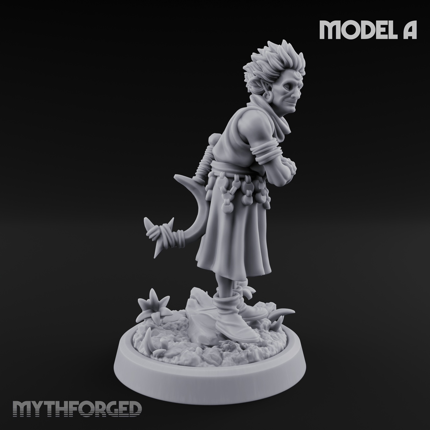 Whispering Wickedness Human Cultist A Miniature for Dungeons and Dragons, Pathfinder or other TTRPGs
