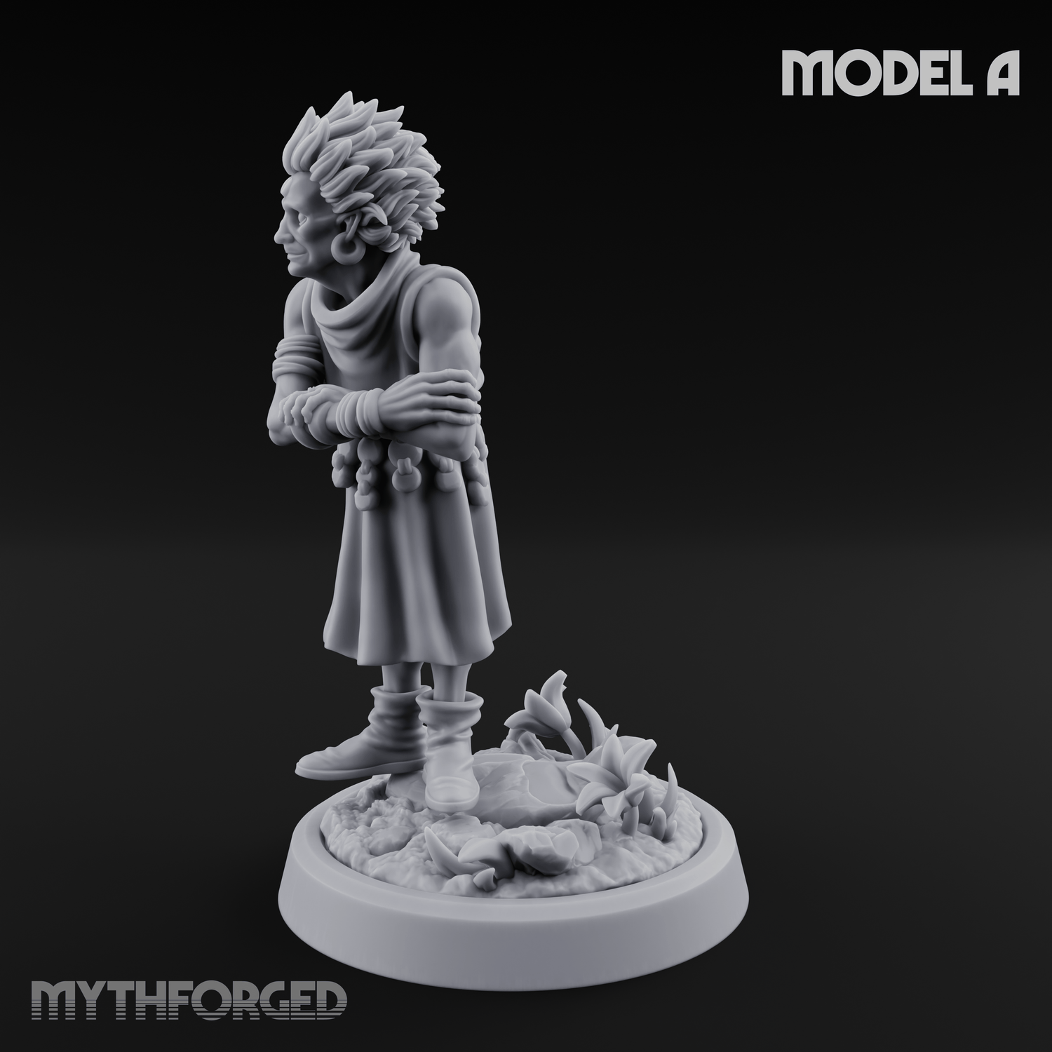 Whispering Wickedness Human Cultist A Miniature for Dungeons and Dragons, Pathfinder or other TTRPGs