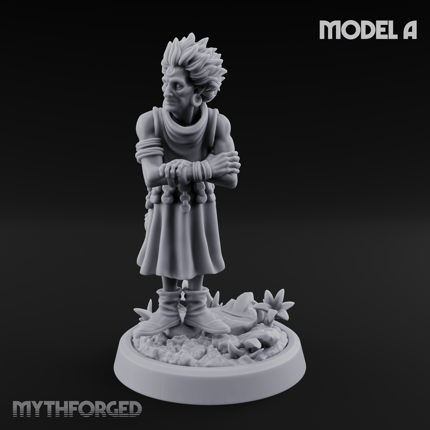 Whispering Wickedness Human Cultist A Miniature for Dungeons and Dragons, Pathfinder or other TTRPGs