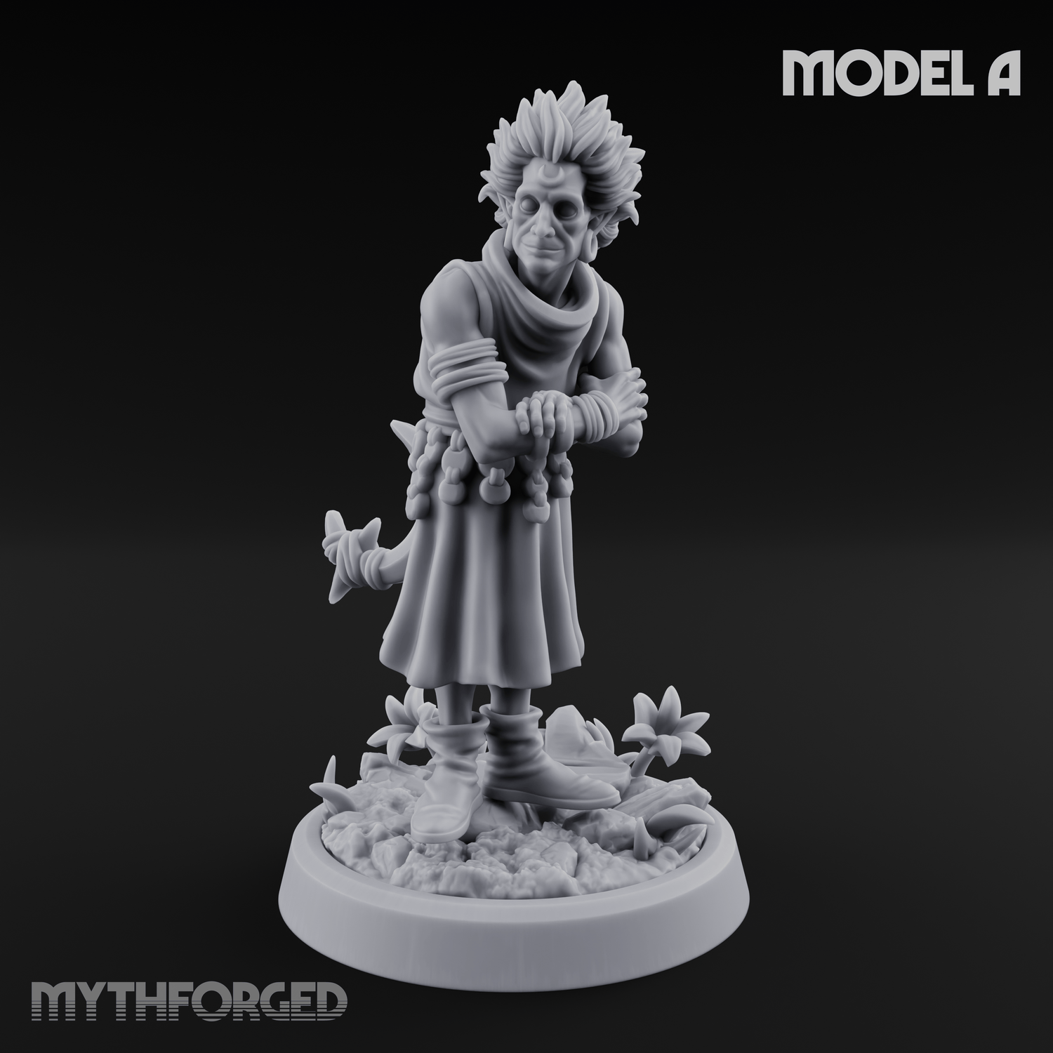 Whispering Wickedness Human Cultist A Miniature for Dungeons and Dragons, Pathfinder or other TTRPGs
