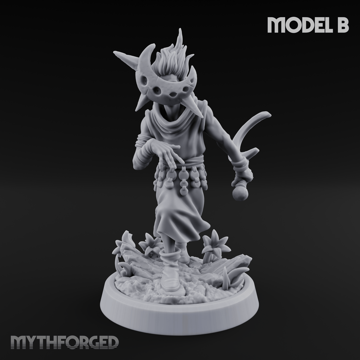 Whispering Wickedness Human Cultist Miniature for Dungeons and Dragons, Pathfinder or other TTRPGs