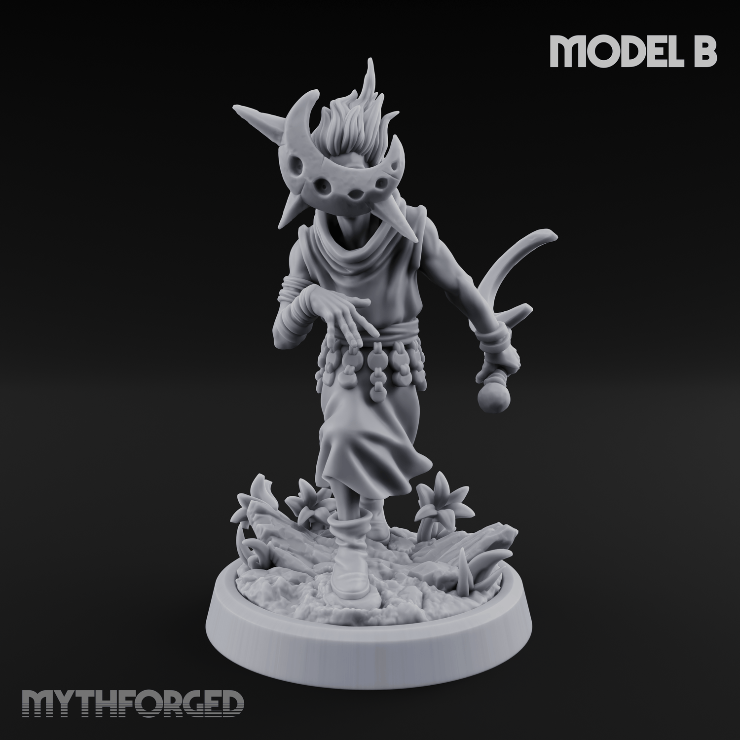 Whispering Wickedness Human Cultist B Miniature for Dungeons and Dragons, Pathfinder or other TTRPGs
