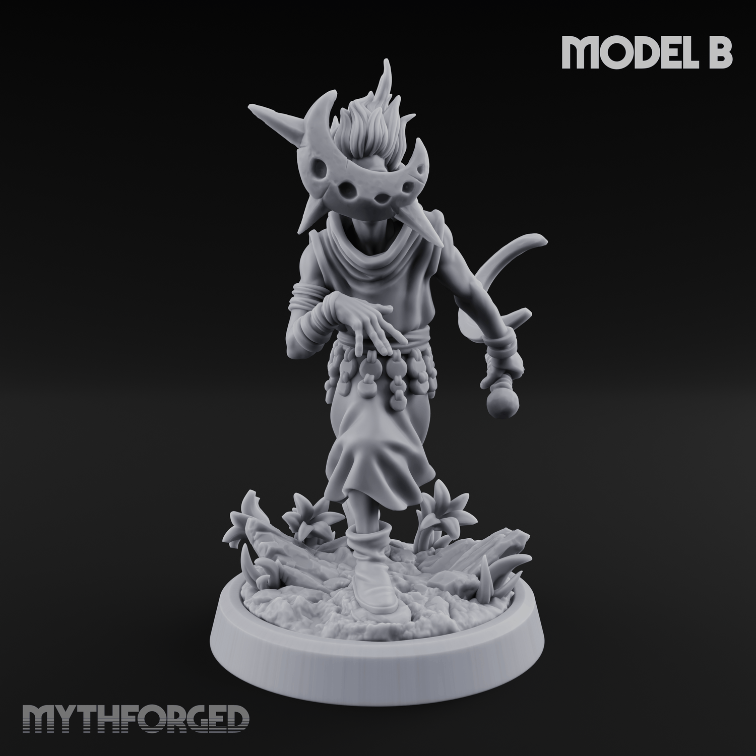 Whispering Wickedness Human Cultist Miniature for Dungeons and Dragons, Pathfinder or other TTRPGs