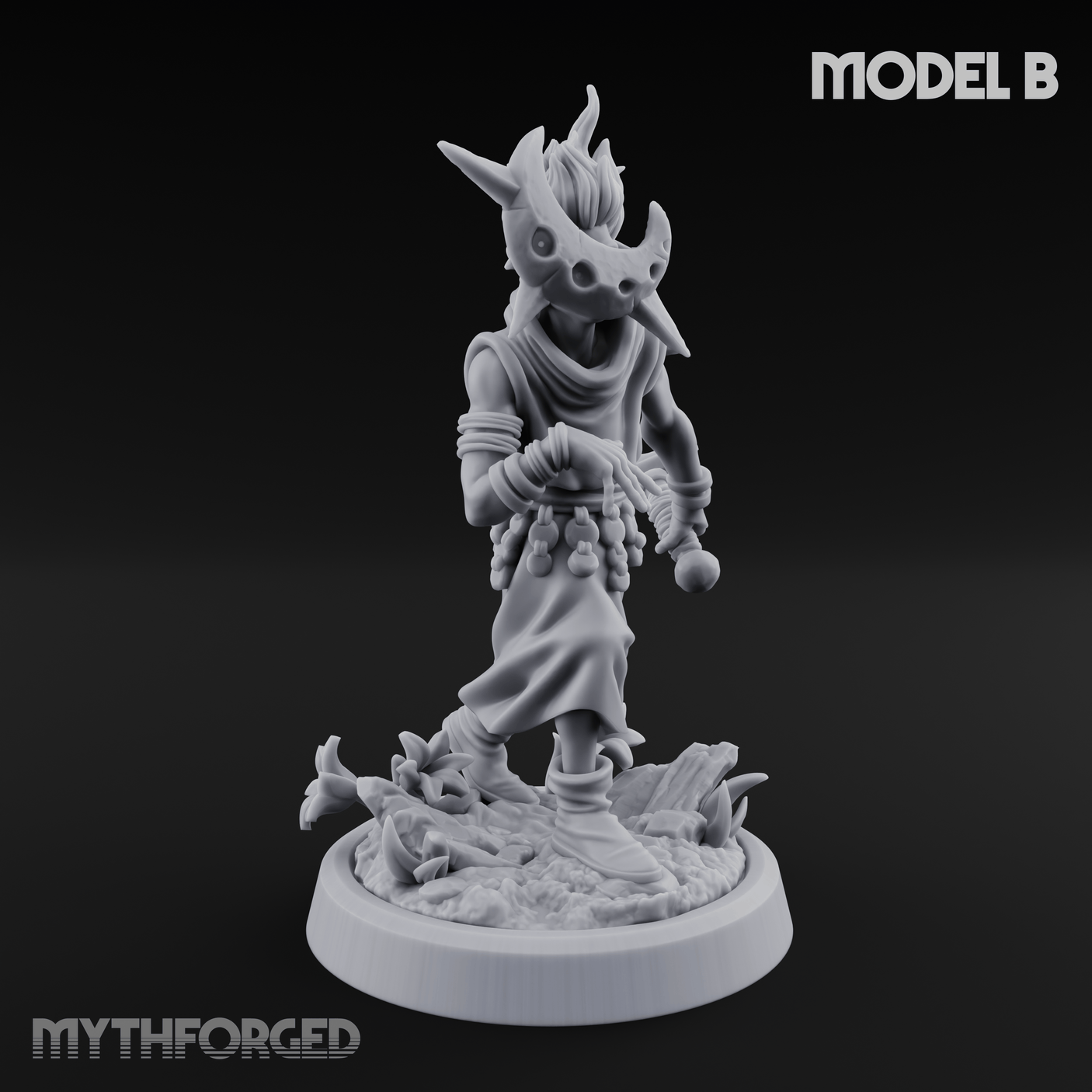 Whispering Wickedness Human Cultist B Miniature for Dungeons and Dragons, Pathfinder or other TTRPGs