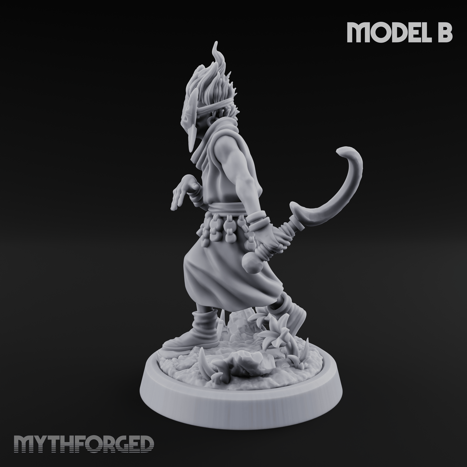 Whispering Wickedness Human Cultist B Miniature for Dungeons and Dragons, Pathfinder or other TTRPGs