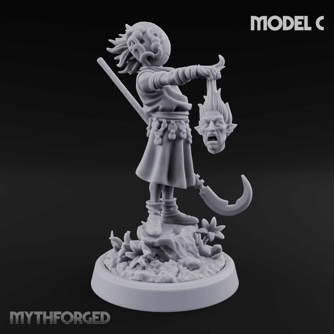 Whispering Wickedness Human Cultist C Miniature for Dungeons and Dragons, Pathfinder or other TTRPGs
