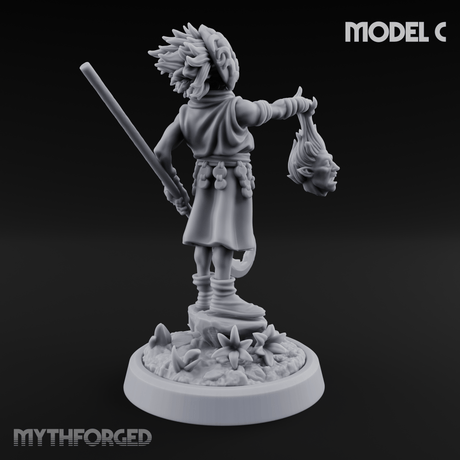 Whispering Wickedness Human Cultist C Miniature for Dungeons and Dragons, Pathfinder or other TTRPGs
