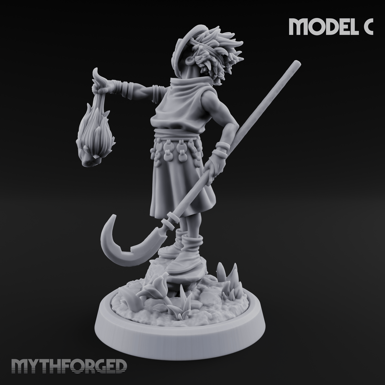 Whispering Wickedness Human Cultist C Miniature for Dungeons and Dragons, Pathfinder or other TTRPGs