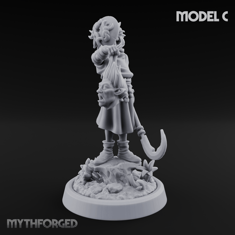Whispering Wickedness Human Cultist C Miniature for Dungeons and Dragons, Pathfinder or other TTRPGs