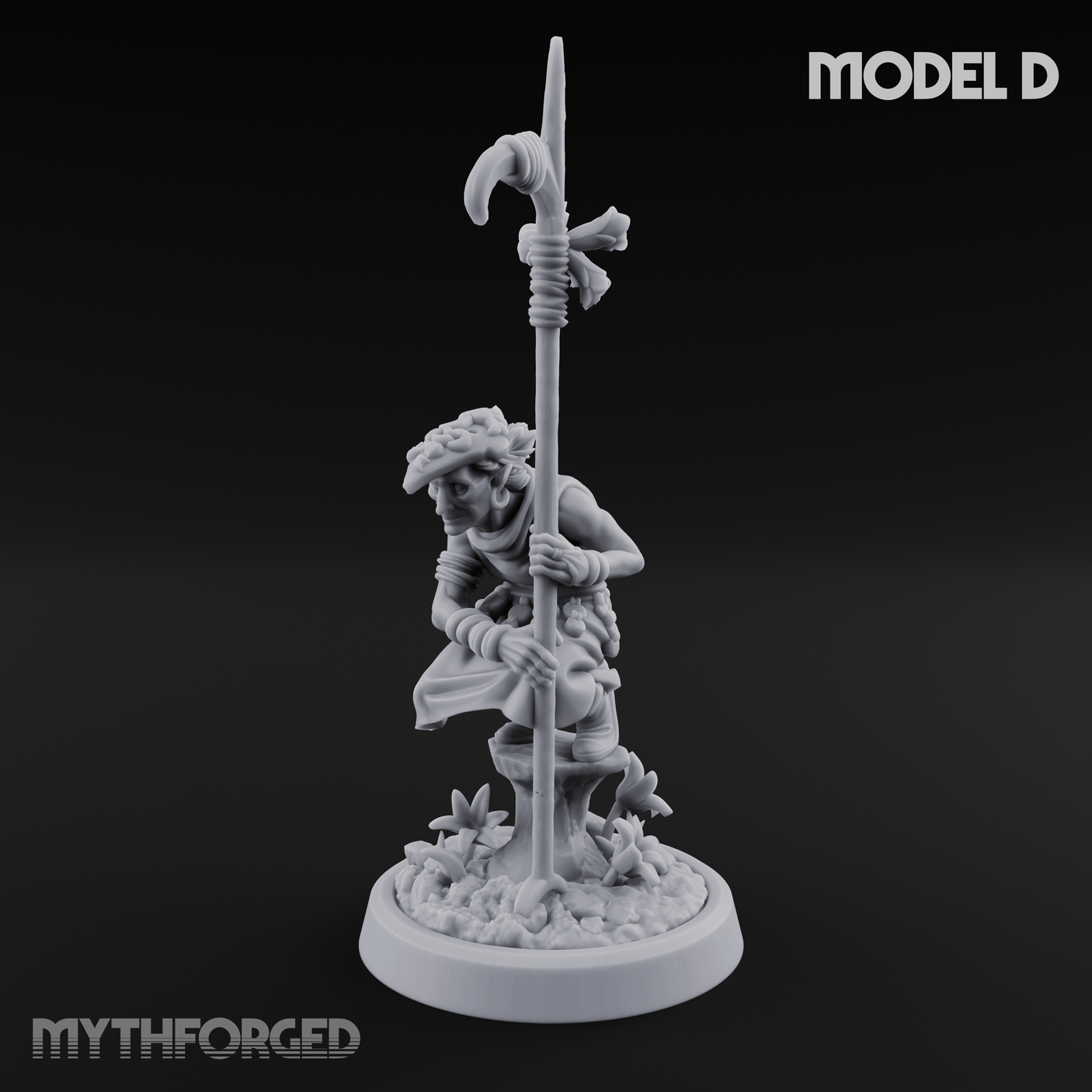 Whispering Wickedness Human Cultist D Miniature for Dungeons and Dragons, Pathfinder or other TTRPGs