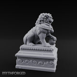 Curl-Maned Orb-Pinned Guardian Foo Lion Statue gallery 4