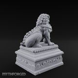 Curl-Maned Orb-Pinned Guardian Foo Lion Statue gallery 5