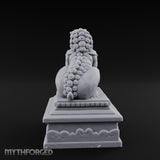 Curl-Maned Orb-Pinned Guardian Foo Lion Statue gallery 6