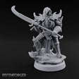 Curved Blade Sweeping Human Assassin Miniature for Dungeons and Dragons, Pathfinder or other TTRPGs