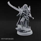 Curved Blade Sweeping Human Assassin Miniature for Dungeons and Dragons, Pathfinder or other TTRPGs