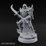Curved Blade Sweeping Human Assassin Miniature for Dungeons and Dragons, Pathfinder or other TTRPGs
