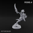 Cutlass And Shield Leaping Human Swashbuckler Model A Miniature for Dungeons and Dragons, Pathfinder or other TTRPGs
