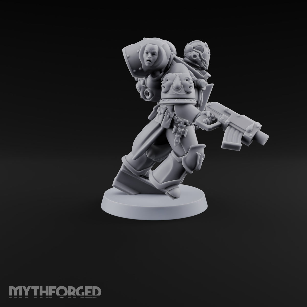 Drop Zone Reached Human Jump Pack Soldier B — Pistol and Shield