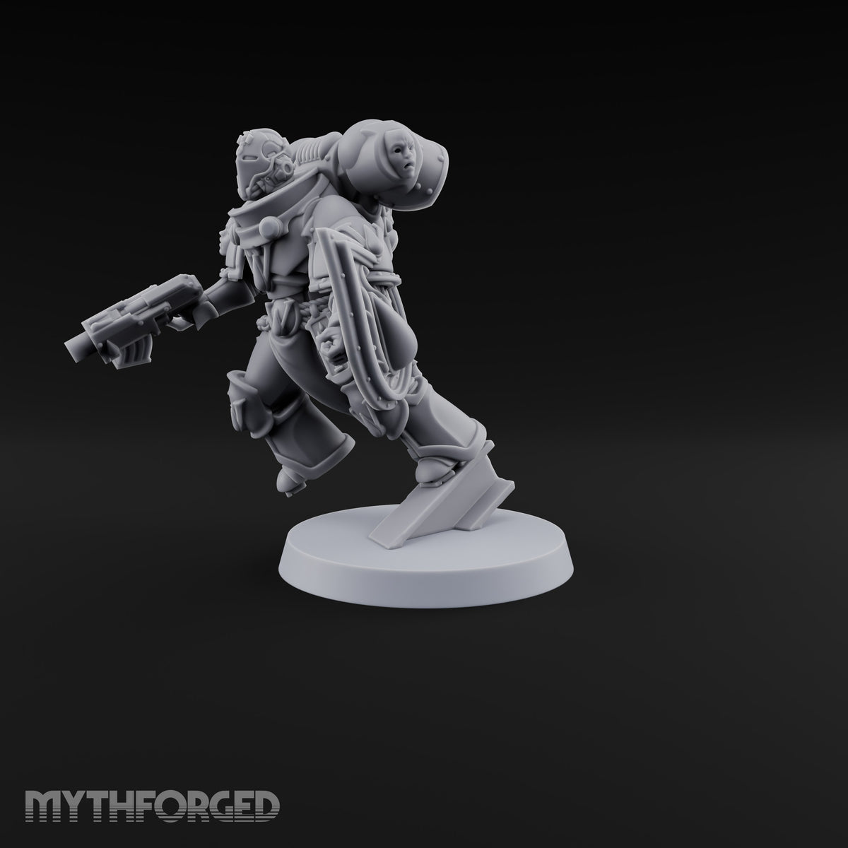 Drop Zone Reached Human Jump Pack Soldier B — Pistol and Shield