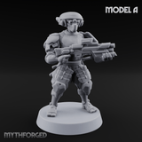 Locked And Loaded Cyber Ninjas Miniature for Dungeons and Dragons, Pathfinder or other TTRPGs