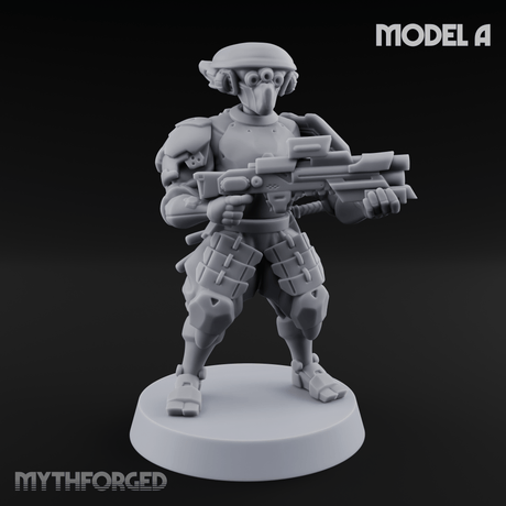 Locked And Loaded Cyber Ninjas A Miniature for Dungeons and Dragons, Pathfinder or other TTRPGs