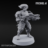 Locked And Loaded Cyber Ninjas Miniature for Dungeons and Dragons, Pathfinder or other TTRPGs
